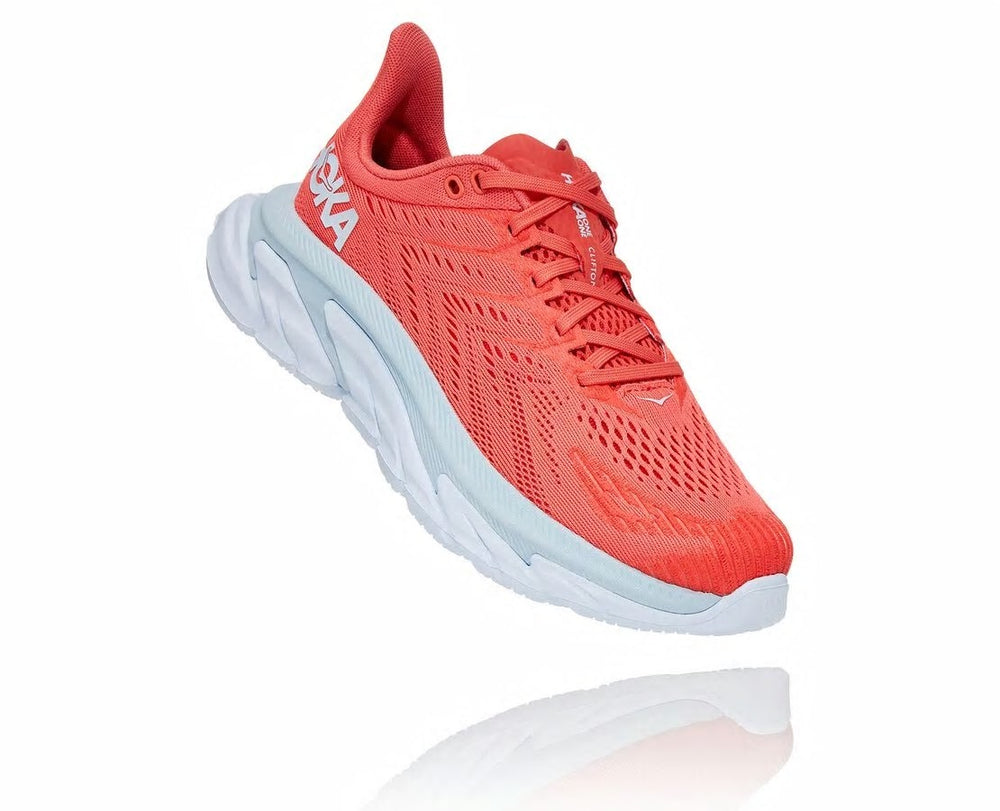Women's Clifton Edge - Hot Coral / White