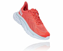 Women's Clifton Edge - Hot Coral / White