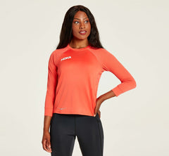 Women's Performance 3/4 Sleeve - Hot Coral