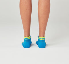 All Gender Performance No-Show Sock - Diva Blue / Citrus