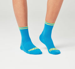 All Gender Performance Crew Sock - Diva Blue / Citrus