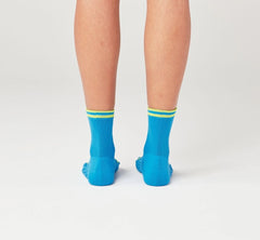 All Gender Performance Crew Sock - Diva Blue / Citrus
