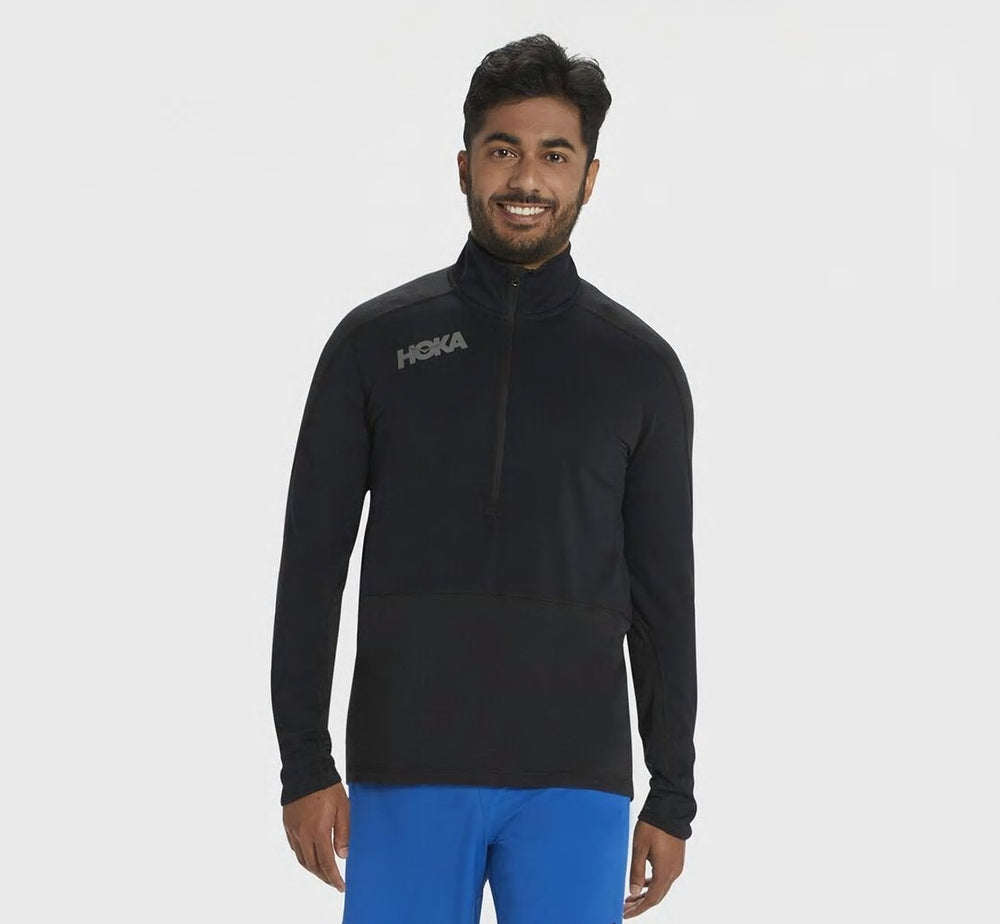 Men's 1/2 Zip Midlayer - Black