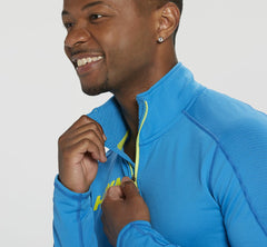 Men's 1/2 Zip Midlayer - Diva Blue