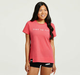 Women's Brand Tee - Paradise Pink / White