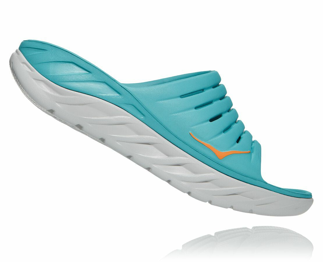 Men's ORA Recovery Slide - Aquarelle / Blazing Orange