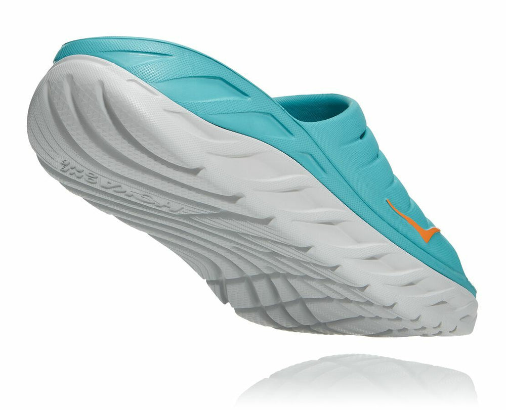 Men's ORA Recovery Slide - Aquarelle / Blazing Orange