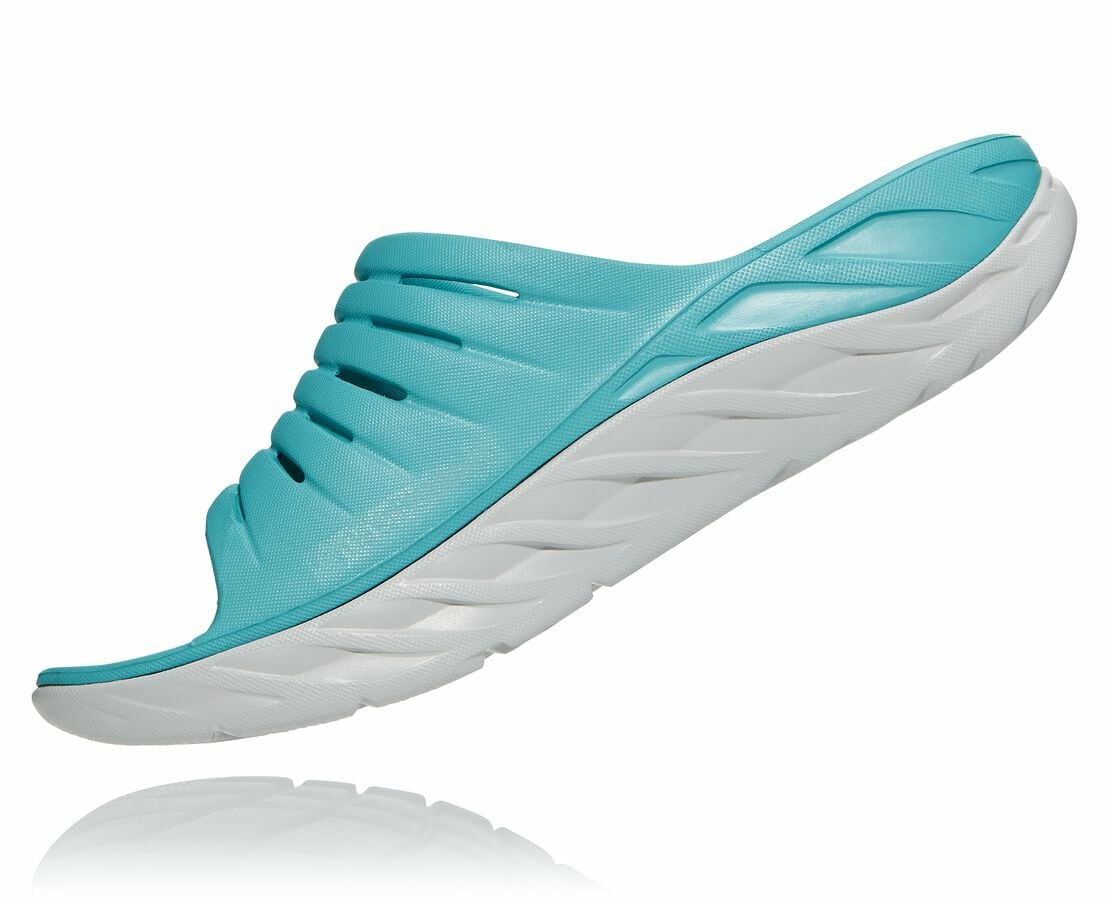 Men's ORA Recovery Slide - Aquarelle / Blazing Orange