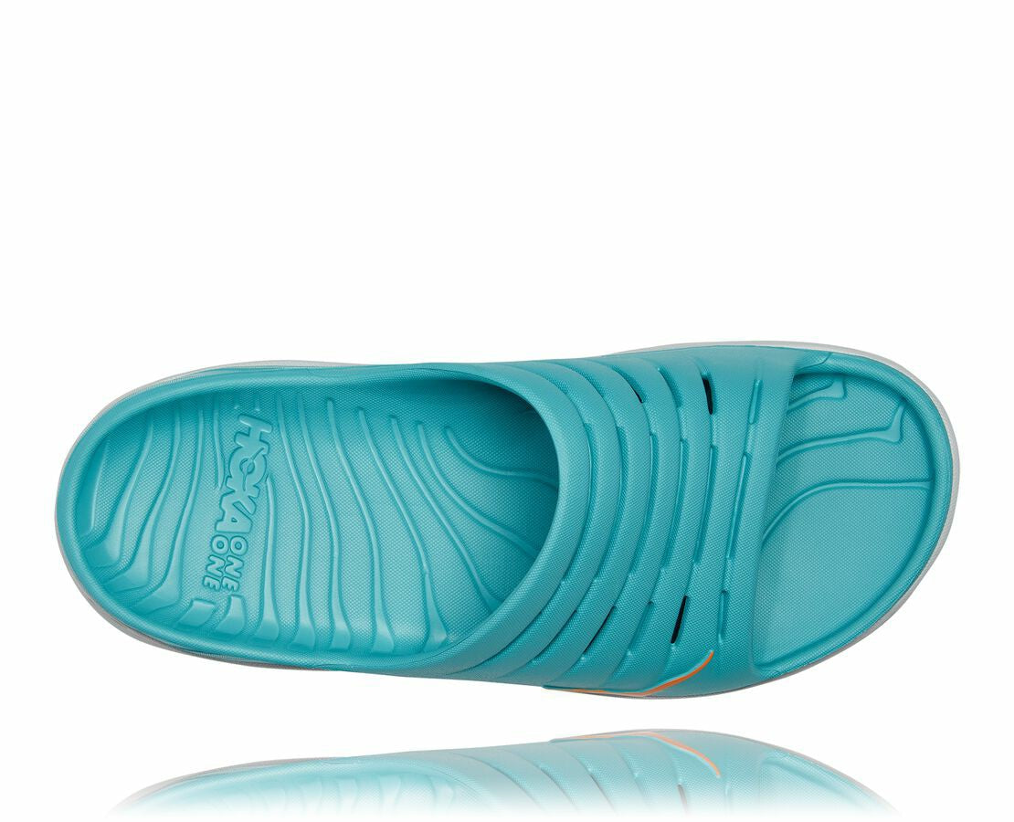 Men's ORA Recovery Slide - Aquarelle / Blazing Orange