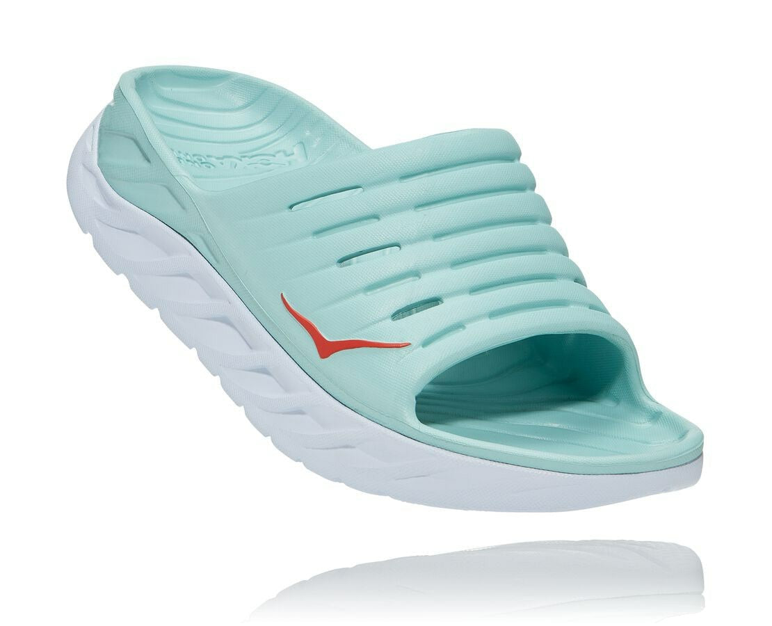 Women's ORA Recovery Slide - Eggshell Blue / White