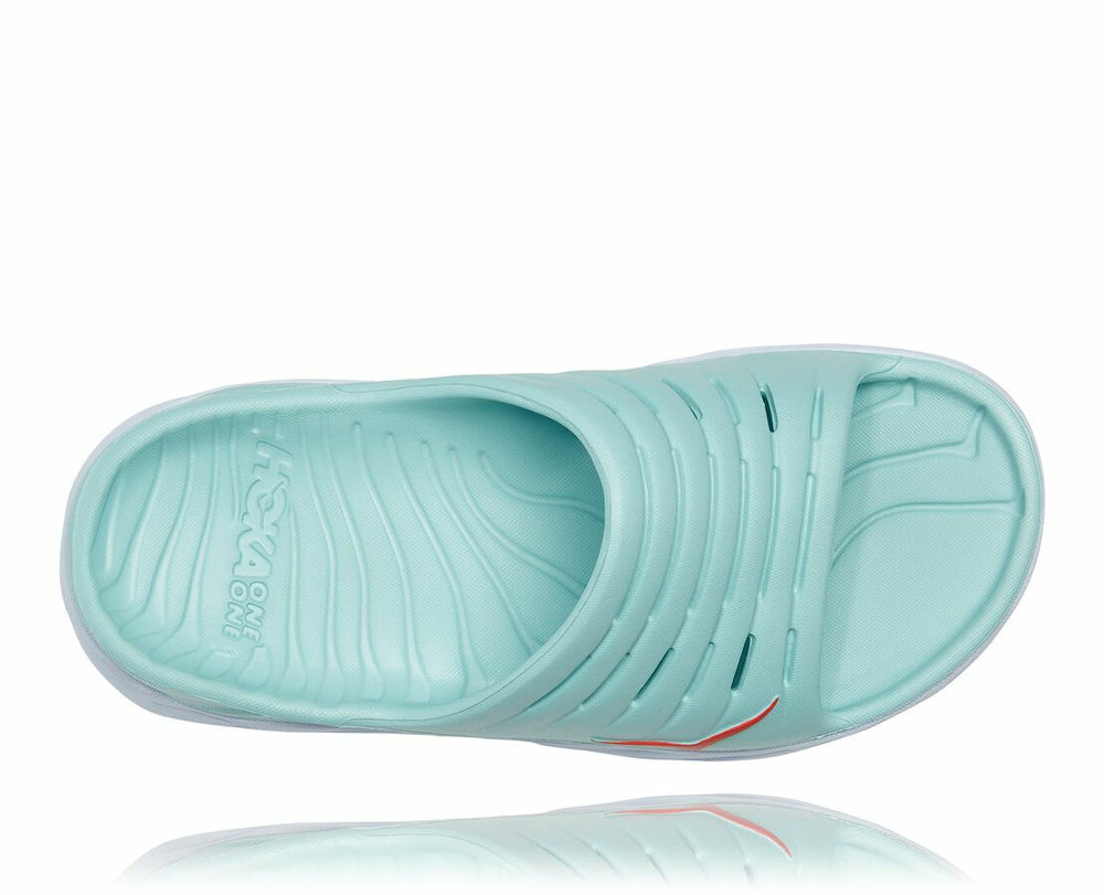 Women's ORA Recovery Slide - Eggshell Blue / White