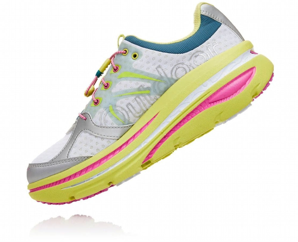 Women's OV X HOKA Bondi B - Lime Sherbet / Super Pink