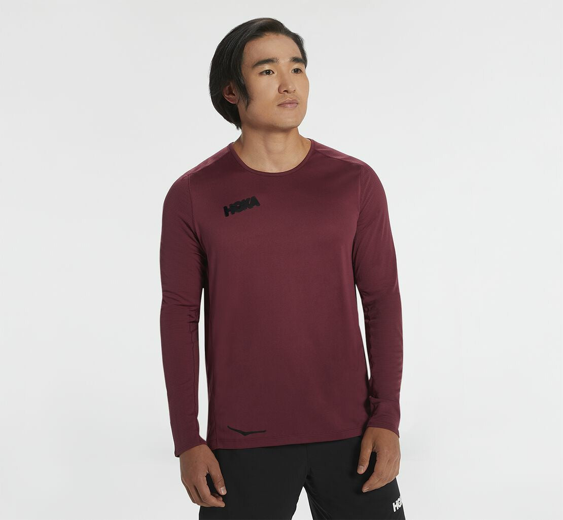 Men's Performance Long Sleeve - Cordovan