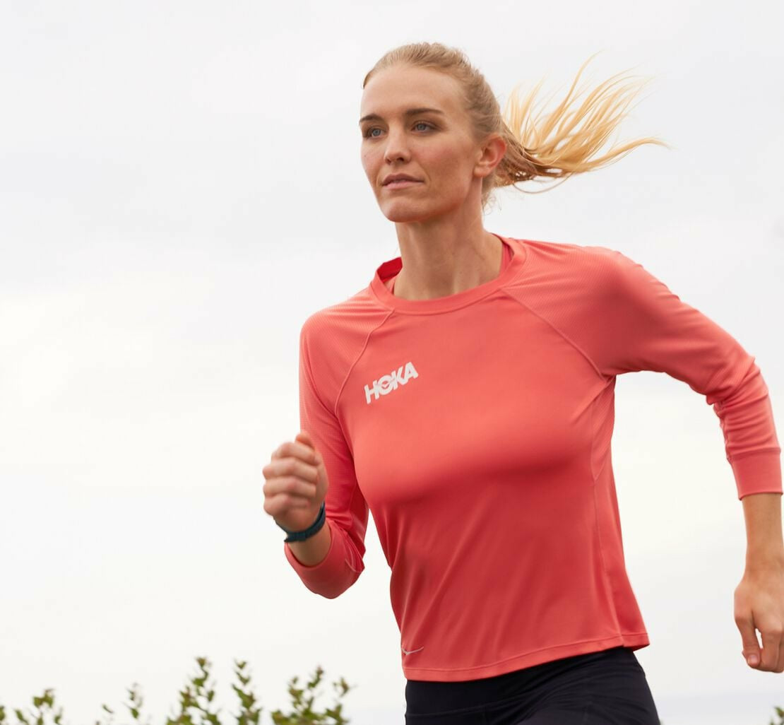 Women's Performance 3/4 Sleeve - Hot Coral