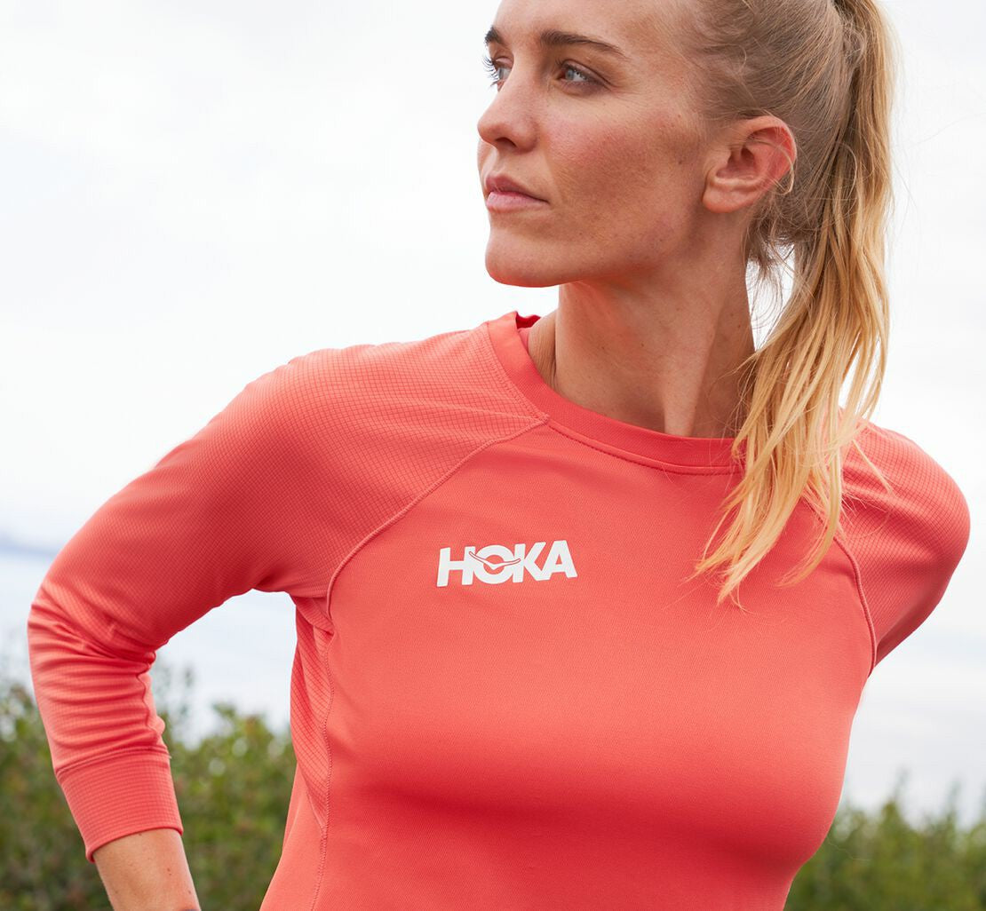 Women's Performance 3/4 Sleeve - Hot Coral