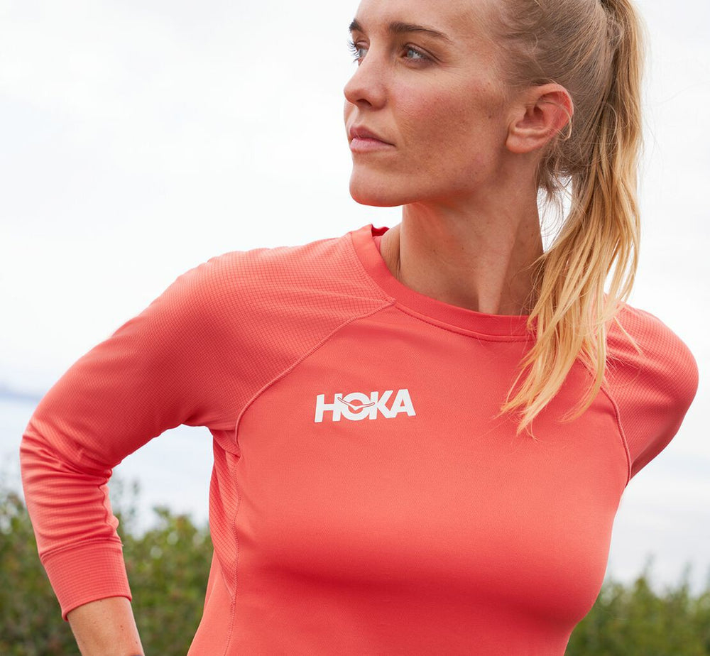 Women's Performance 3/4 Sleeve - Hot Coral