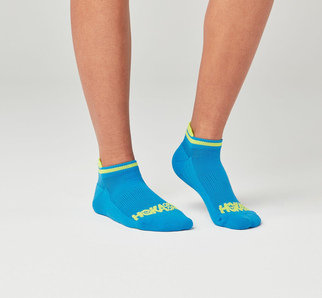 All Gender Performance No-Show Sock - Diva Blue / Citrus