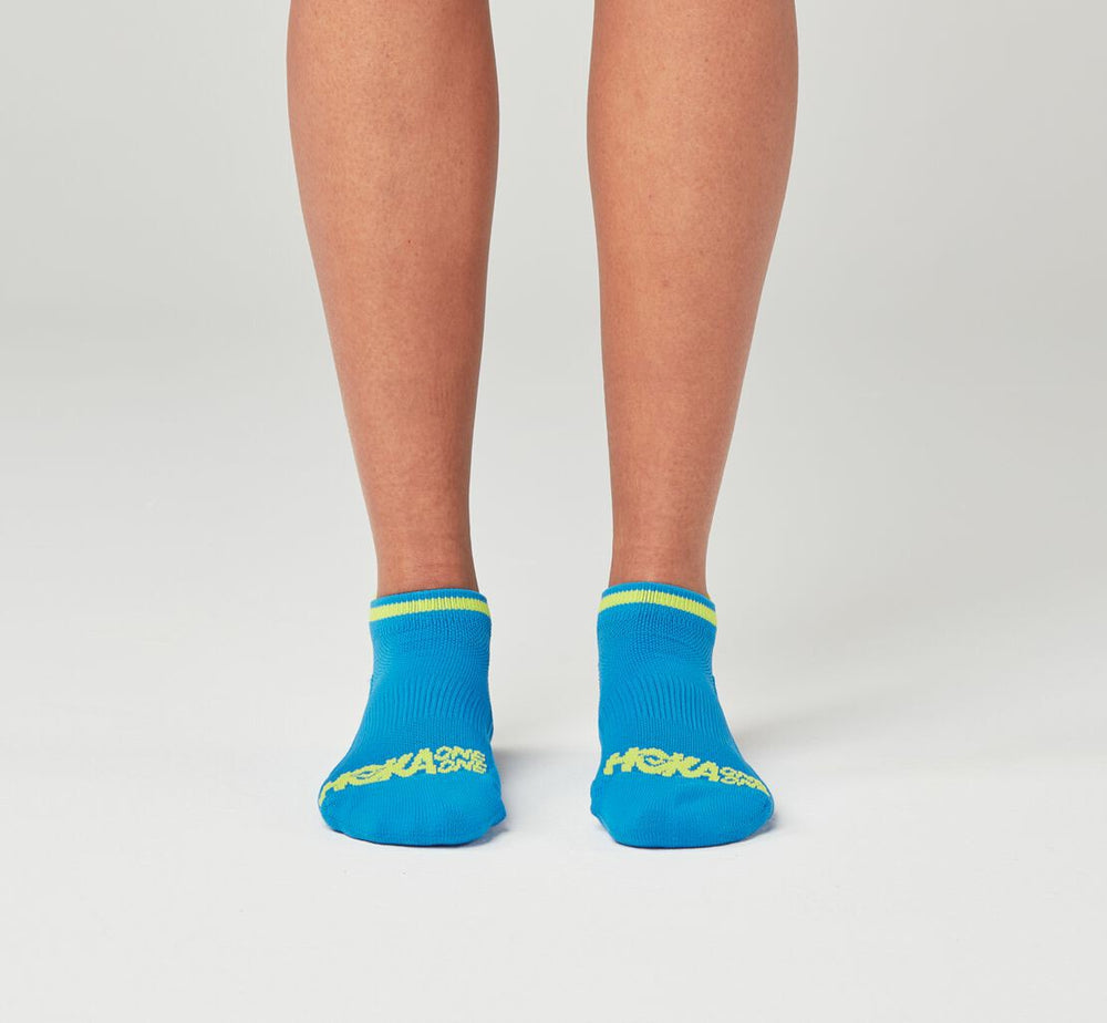 All Gender Performance No-Show Sock - Diva Blue / Citrus