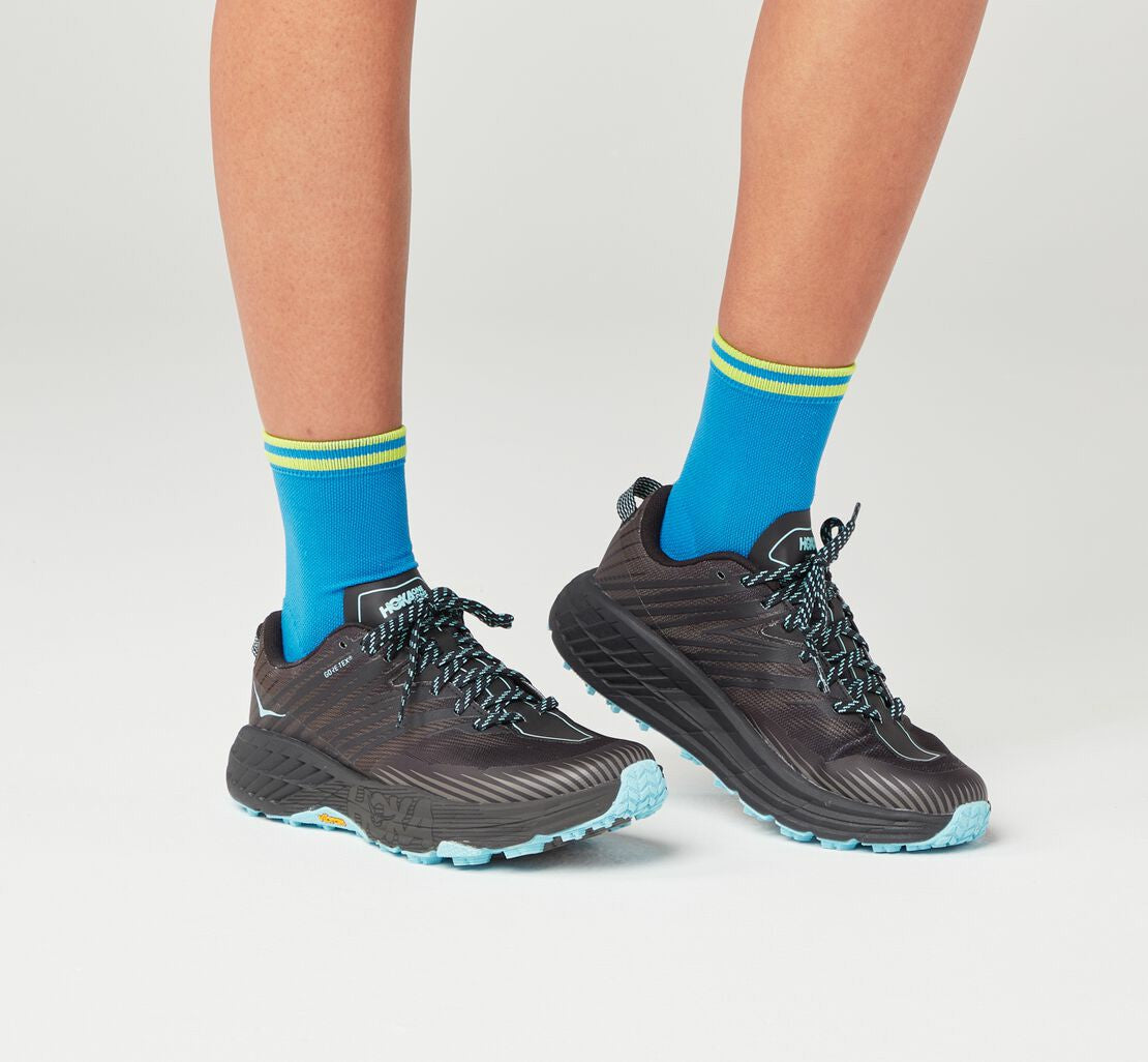 All Gender Performance Crew Sock - Diva Blue / Citrus