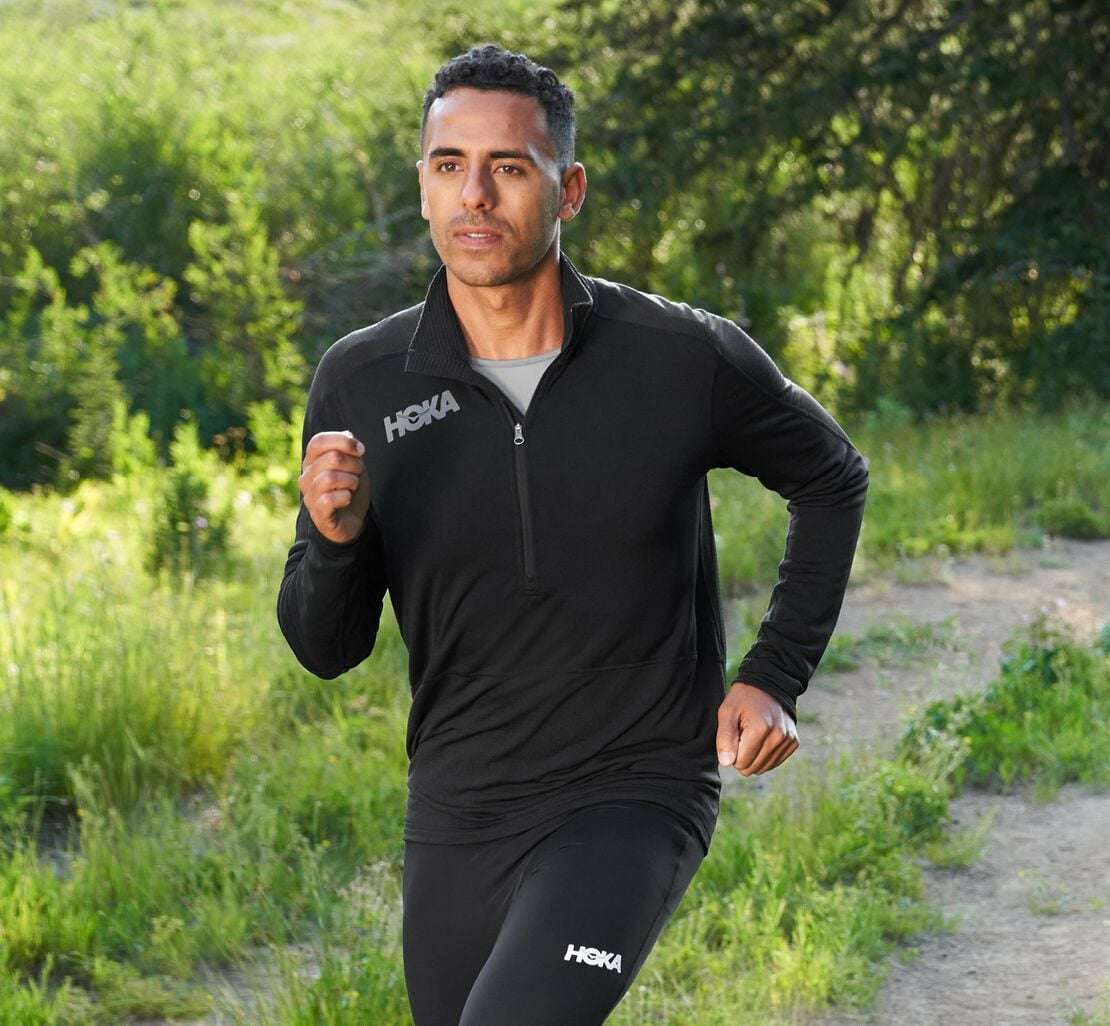 Men's 1/2 Zip Midlayer - Black
