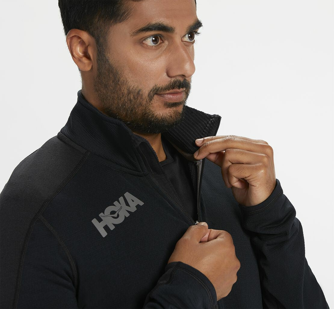 Men's 1/2 Zip Midlayer - Black