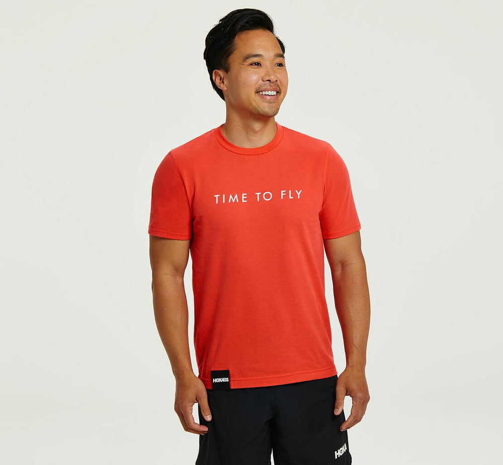 Men's Brand Tee - Fiesta / White