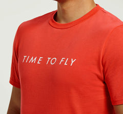 Men's Brand Tee - Fiesta / White