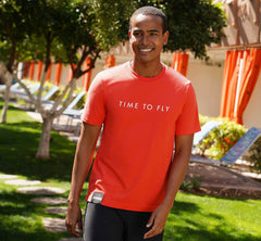 Men's Brand Tee - Fiesta / White