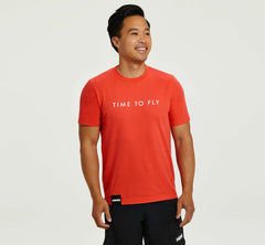 Men's Brand Tee - Fiesta / White