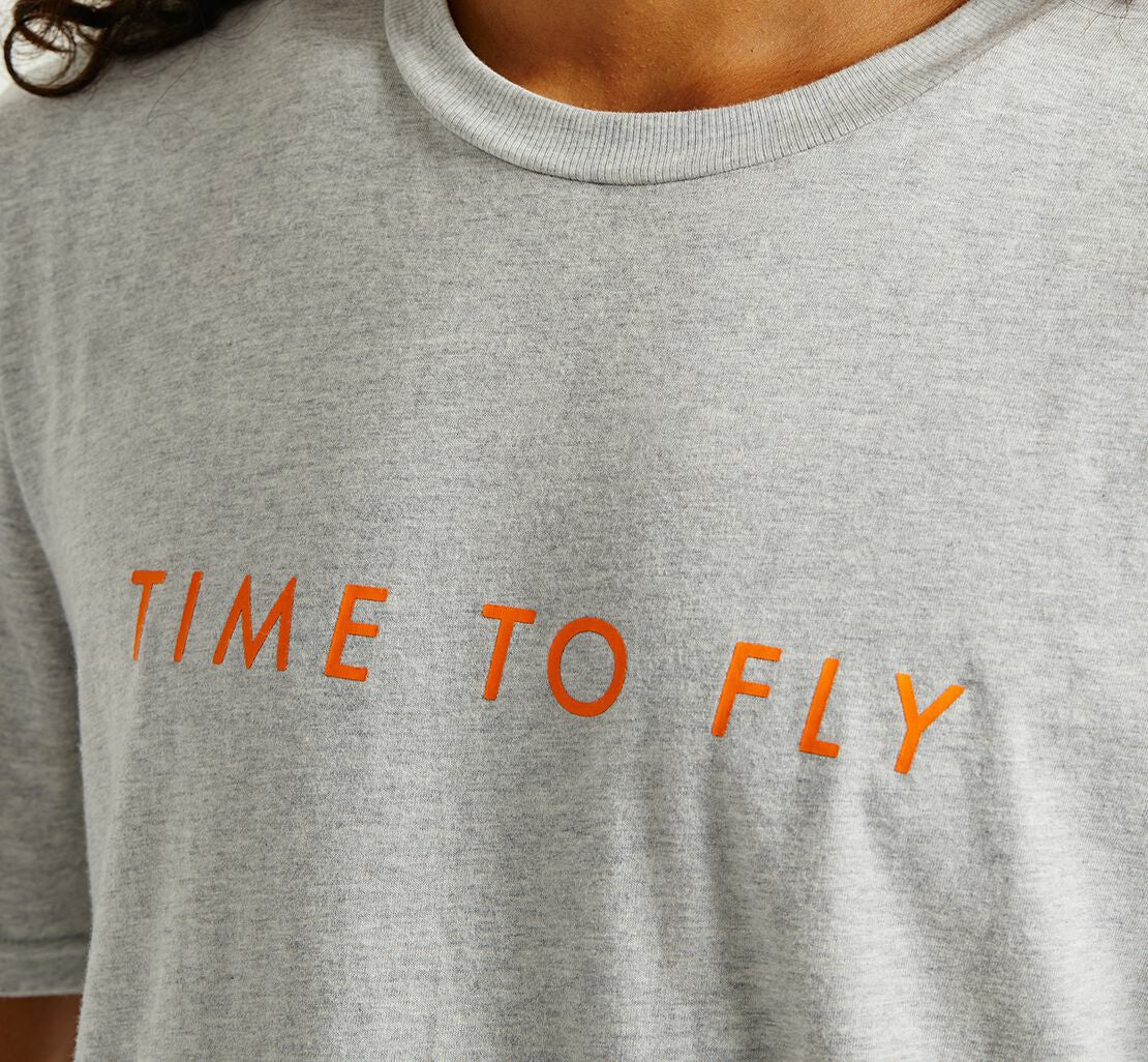 Men's Brand Tee - Heather Grey / Persimmon Orange