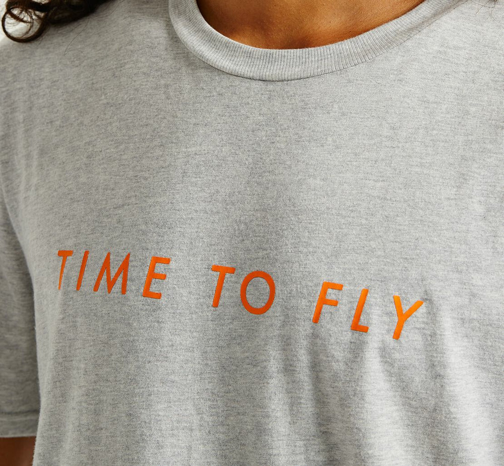 Men's Brand Tee - Heather Grey / Persimmon Orange