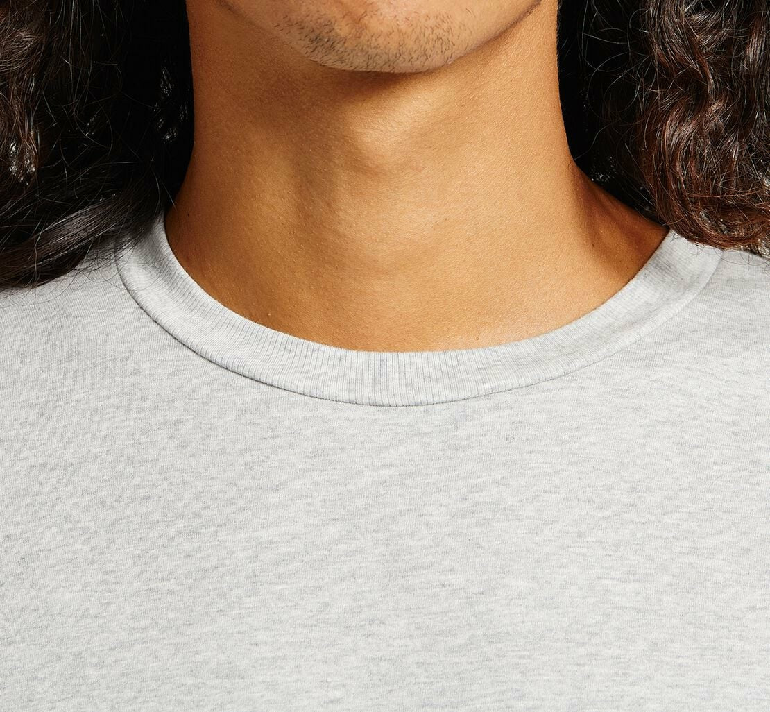 Men's Brand Tee - Heather Grey / Persimmon Orange
