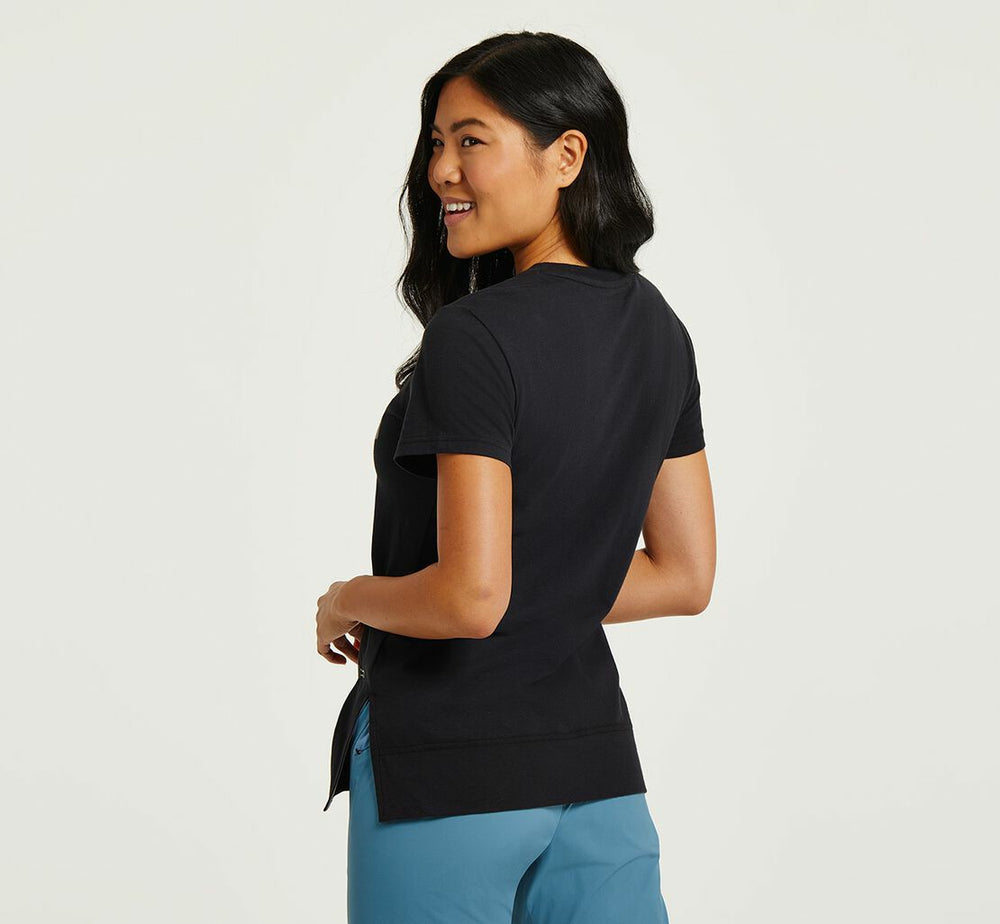 Women's Brand Tee - Black / Castlerock