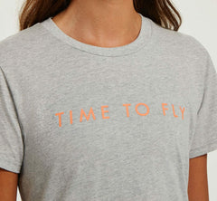 Women's Brand Tee - Heather Grey / Cantaloupe