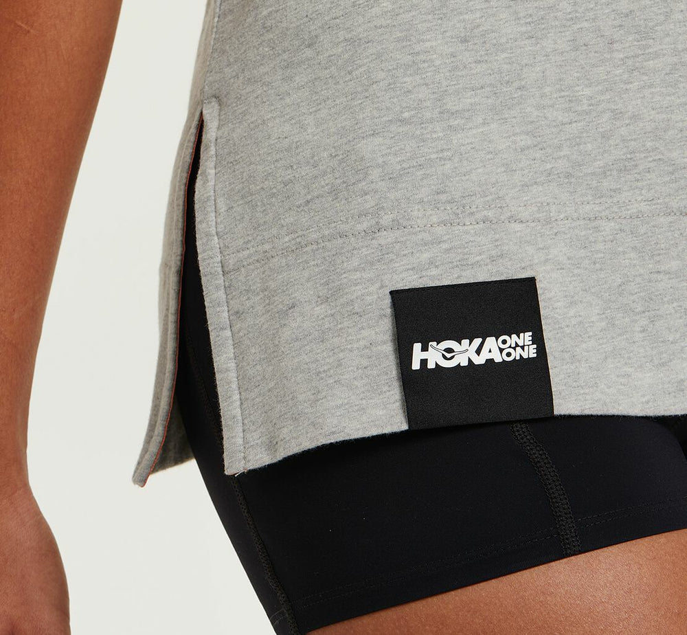 Women's Brand Tee - Heather Grey / Cantaloupe