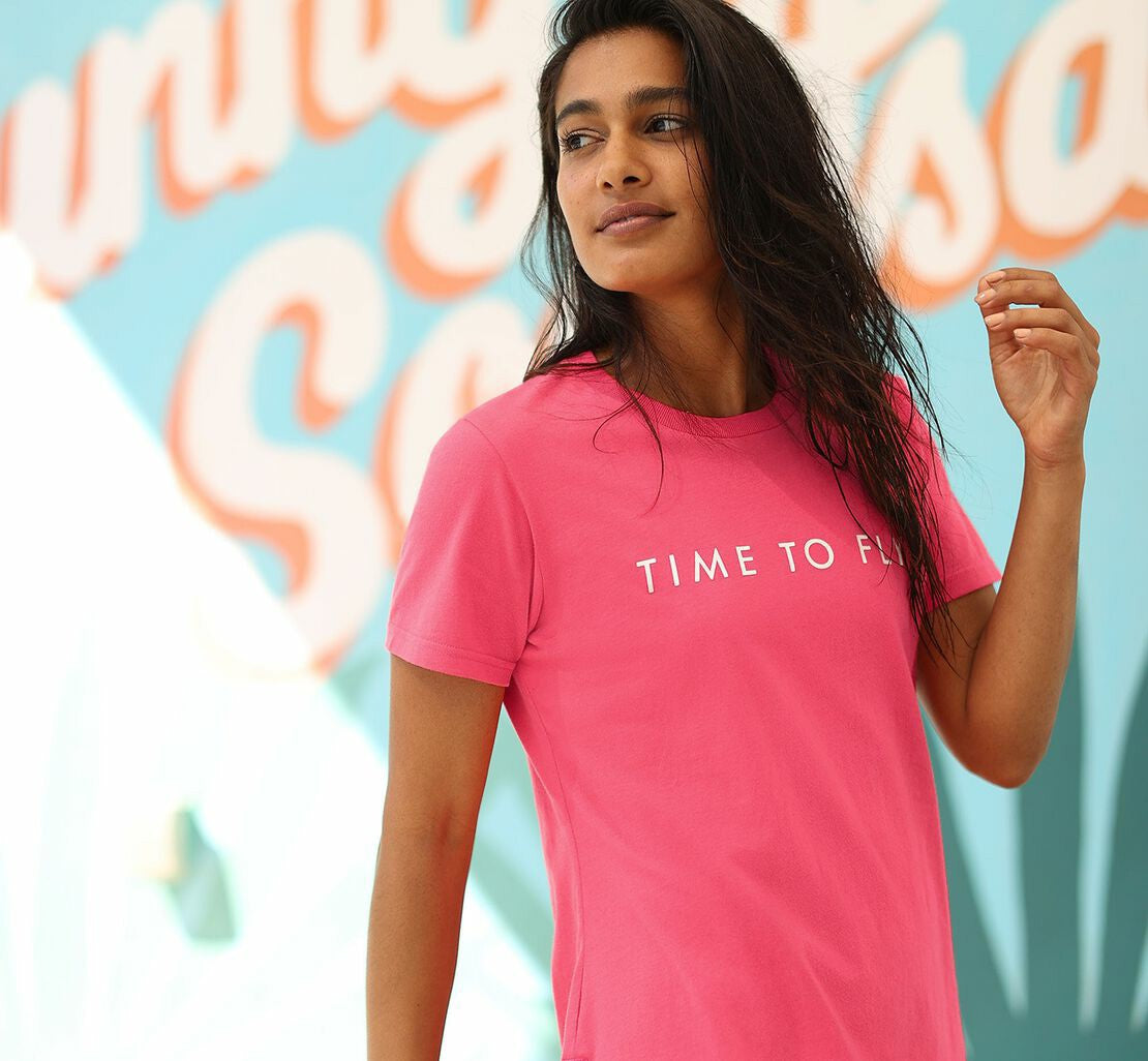 Women's Brand Tee - Paradise Pink / White