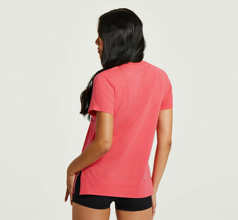 Women's Brand Tee - Paradise Pink / White