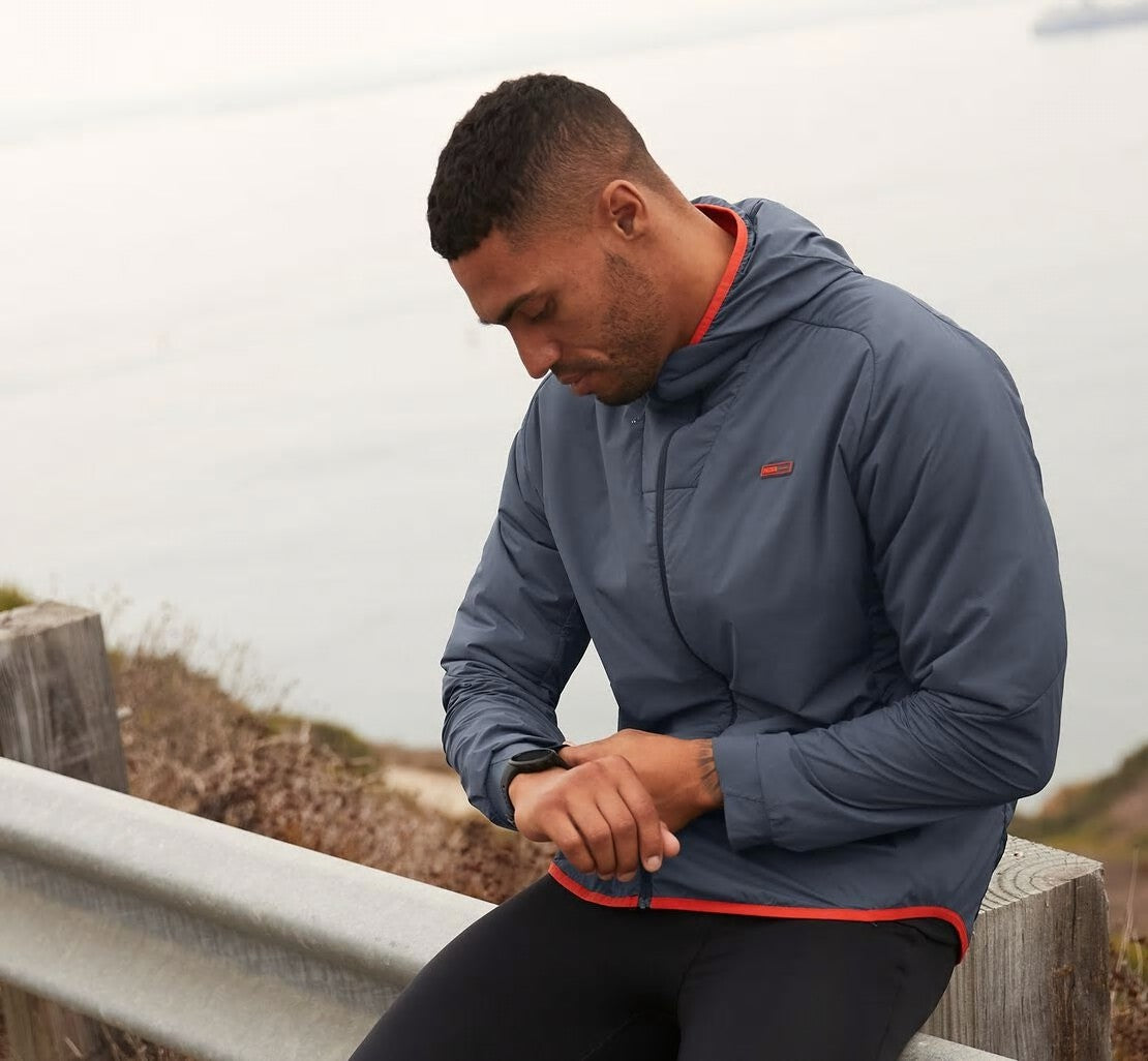 Men's Hybrid Run Jacket - Ombre Blue