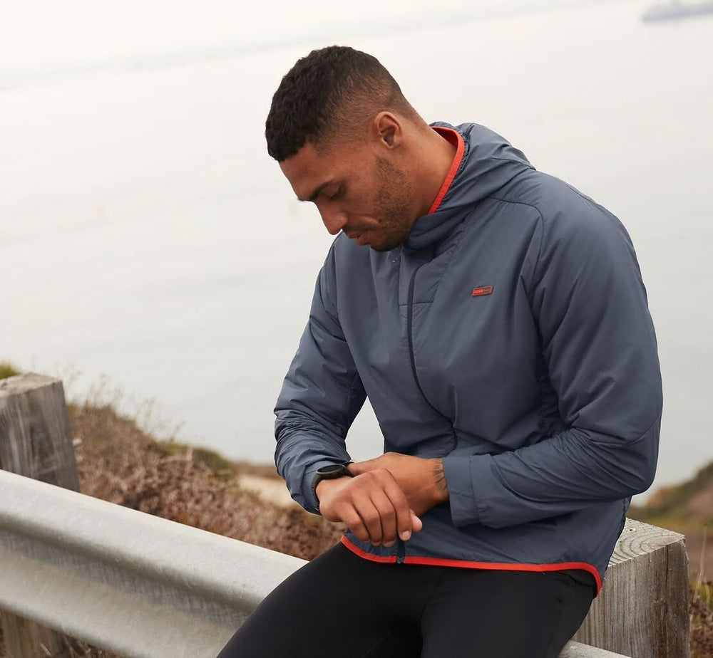 Men's Hybrid Run Jacket - Ombre Blue