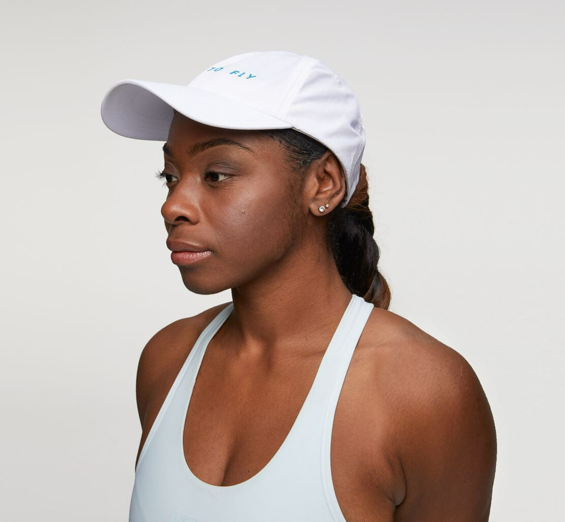All Gender All-Day Hat - White / Diva Blue