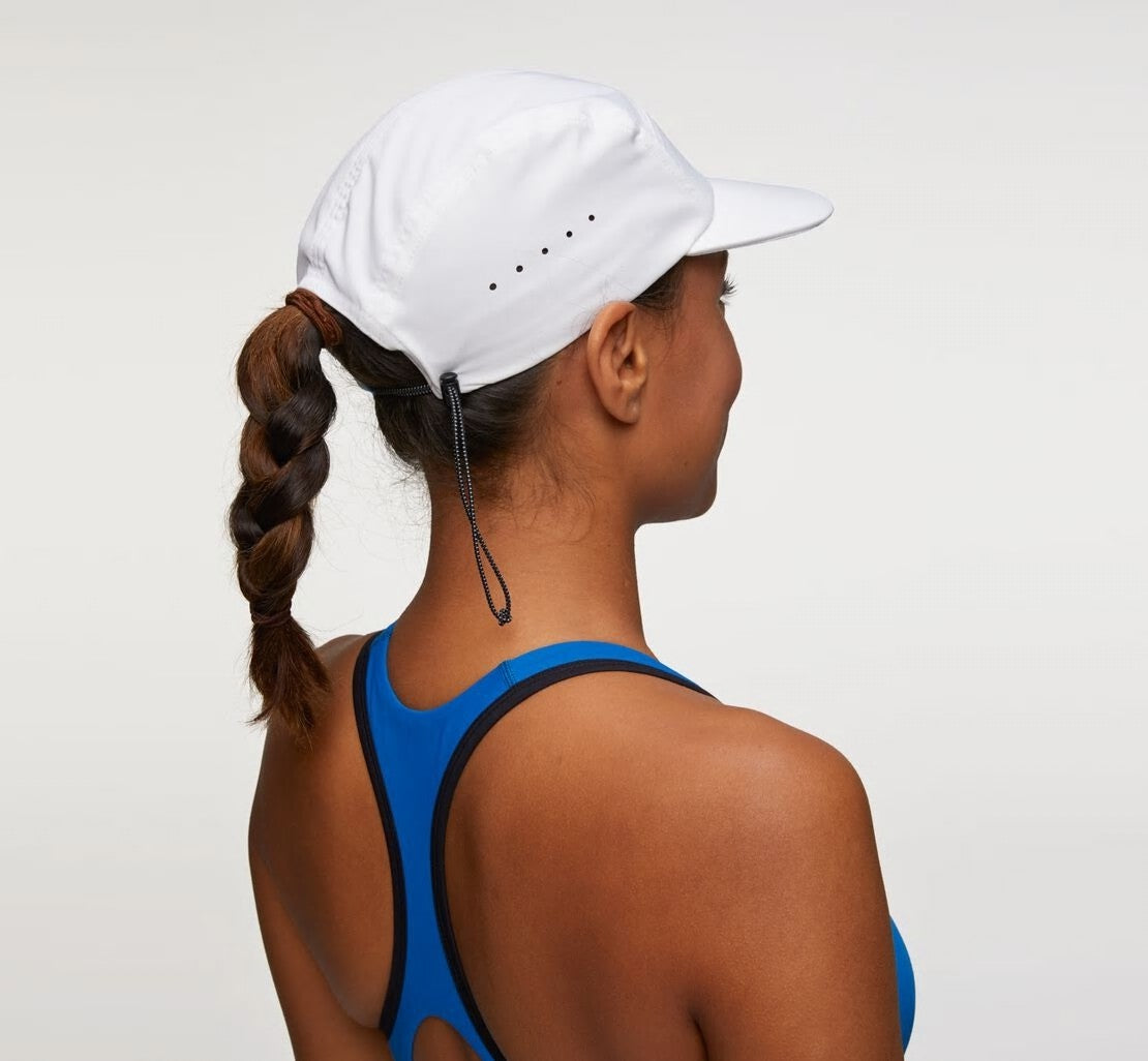 All Gender Performance Hat - White / Diva Blue