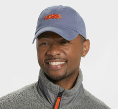 All Gender Casual Hat - Blue Grey / Vermilion Orange