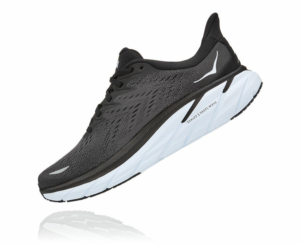 Men's Clifton 8 - Black / White