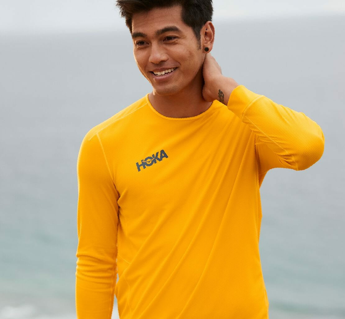 Men's Performance 3/4 Sleeve - Saffron