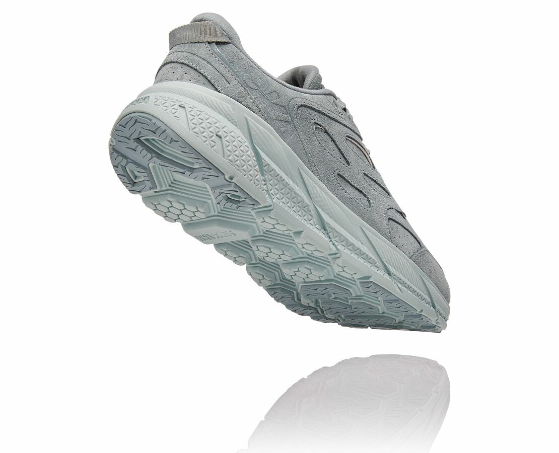 All Gender Clifton L Suede - Grey Mist / Misty Blue