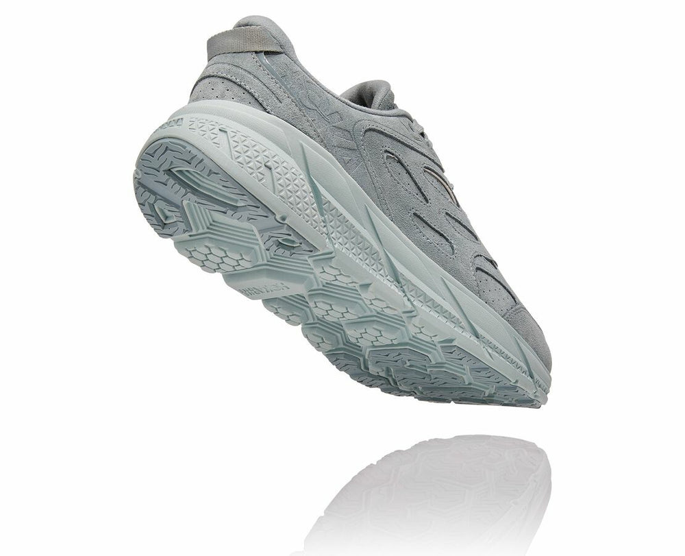All Gender Clifton L Suede - Grey Mist / Misty Blue
