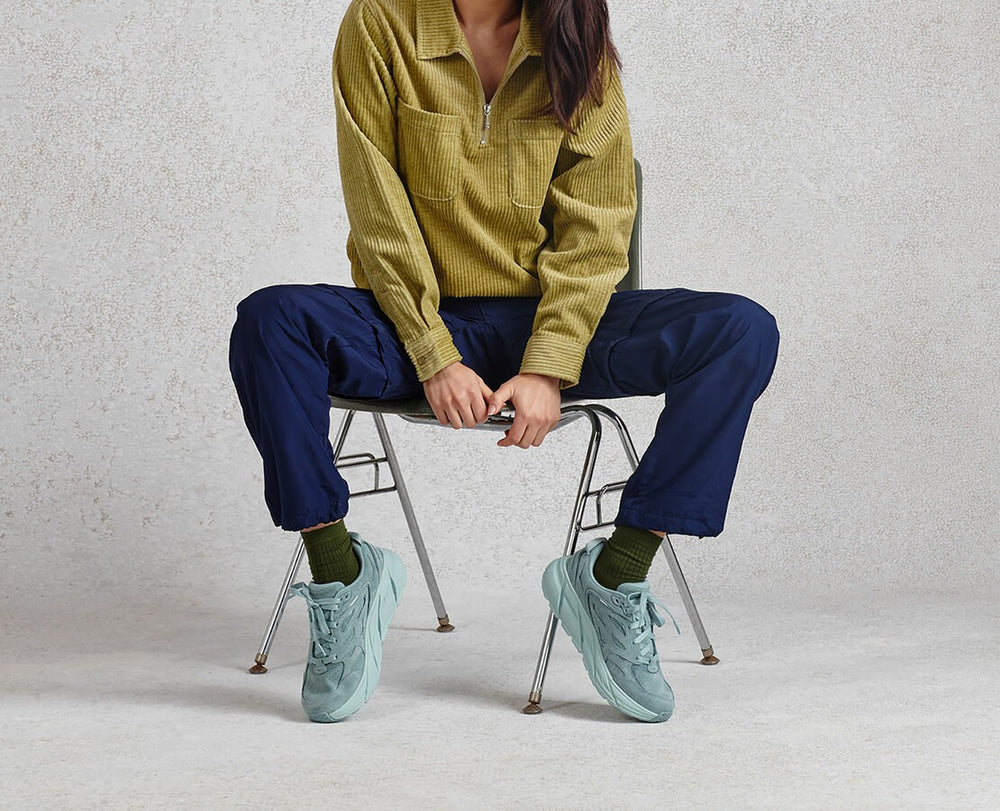 All Gender Clifton L Suede - Grey Mist / Misty Blue
