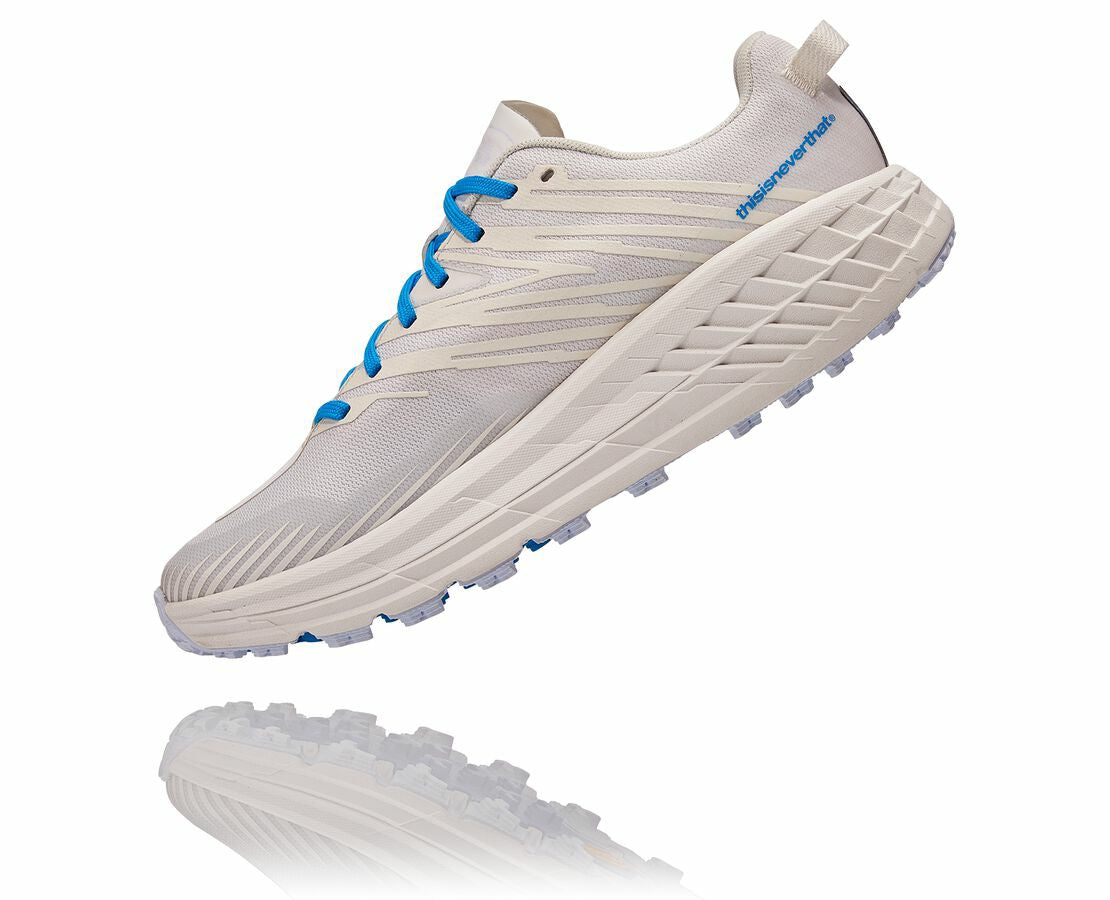 All Gender Hoka X Tint Speedgoat 4 - Marshmallow / Cyan Blue