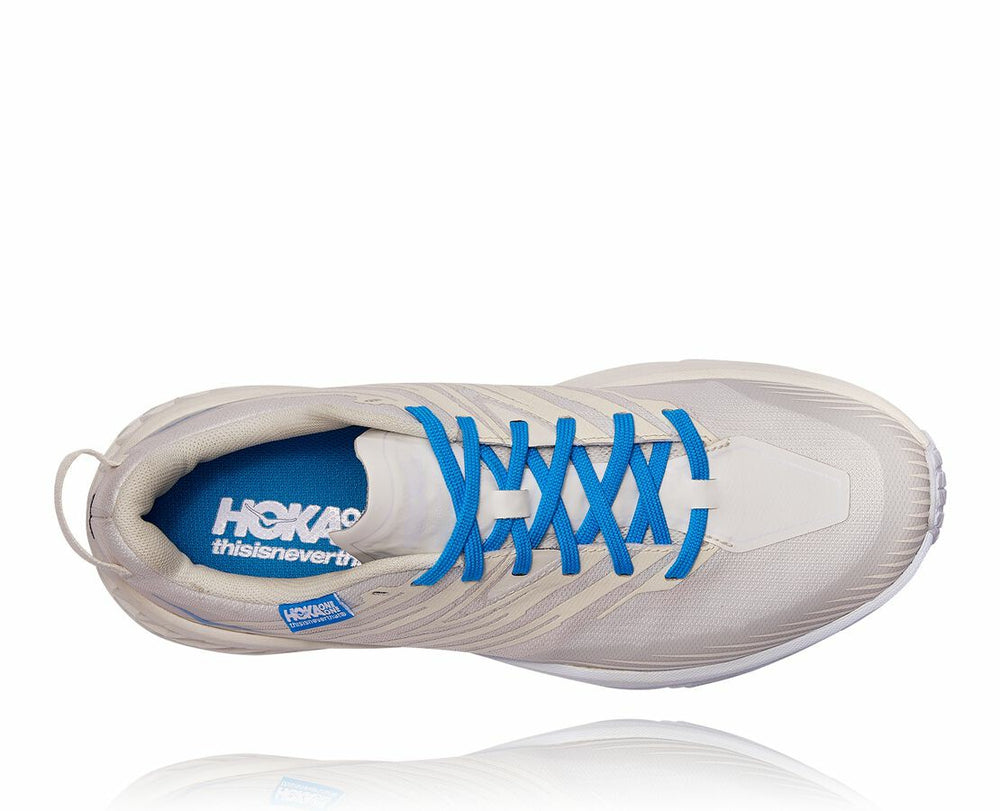 All Gender Hoka X Tint Speedgoat 4 - Marshmallow / Cyan Blue