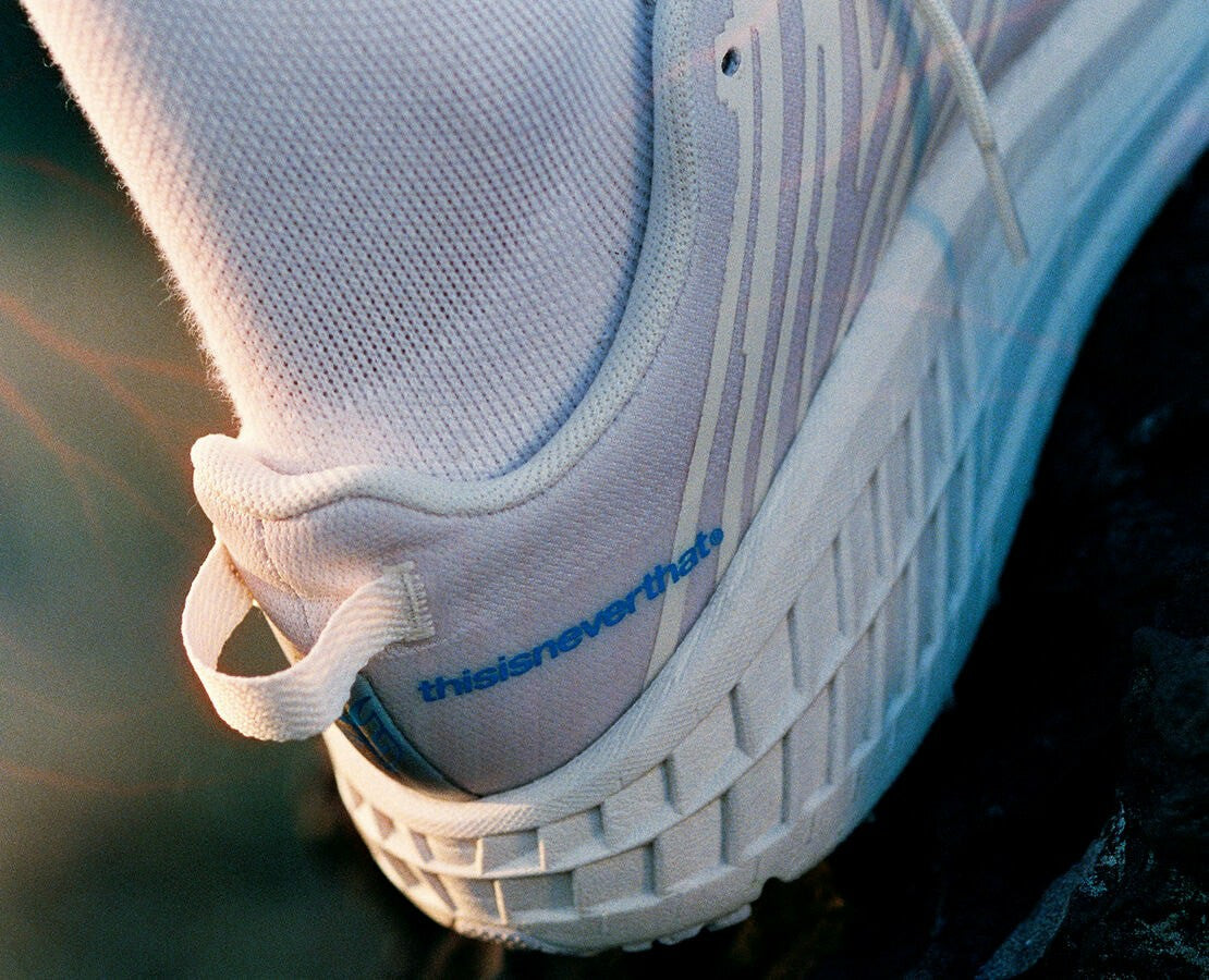 All Gender Hoka X Tint Speedgoat 4 - Marshmallow / Cyan Blue